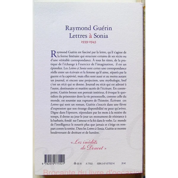 Lettres à Sonia (1939-1943)