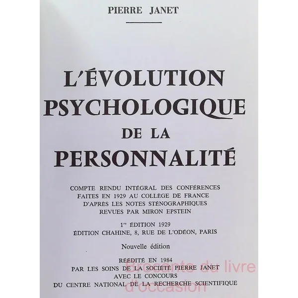 L'evolution psychologique de la personnalité