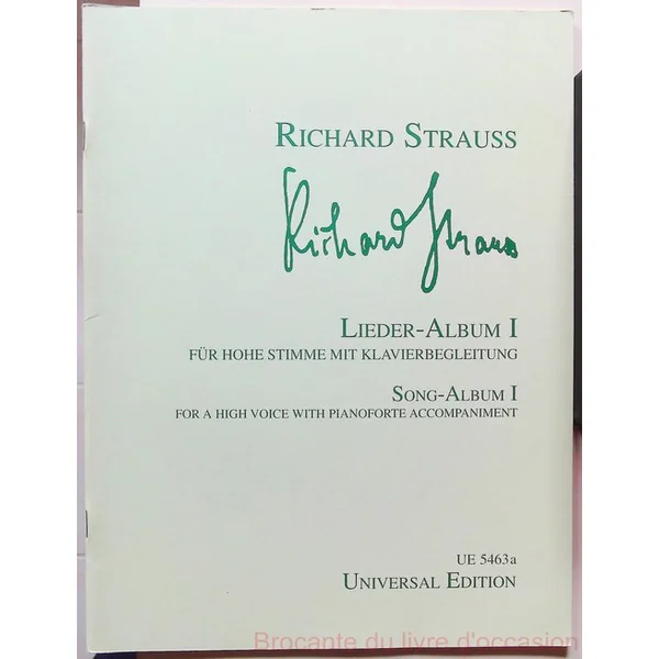 Lieder Album Vol. 1- Richard Strauss Partition