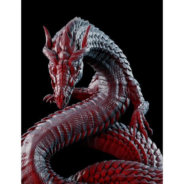 Linnorm de Feu - Dragon Serpentin