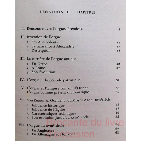 L'Orgue : Souvenir et Avenir-