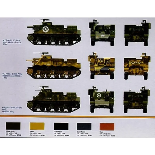 M7 Priest 105mm HMC – inclut 2 véhicules à clipser (snap together)