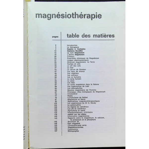 Magnésio thérapie