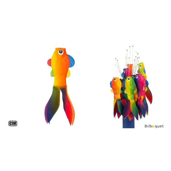 Manche à air poisson Arc-en-ciel sur bâton