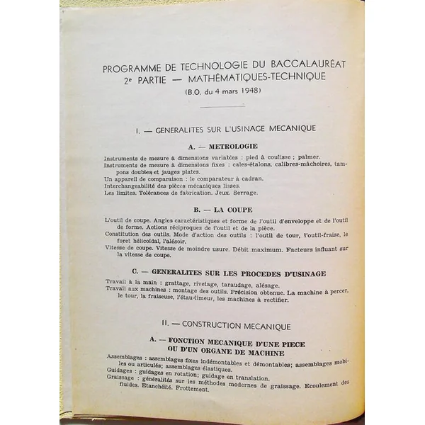 Manuel de technologie mathématiques-technique S. Berrens