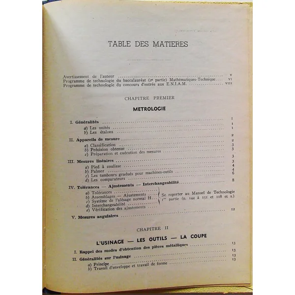 Manuel de technologie mathématiques-technique S. Berrens