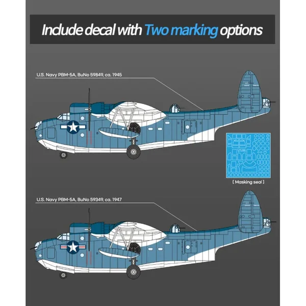 Maquette d’avion en plastique USN PBM-5A Mariner 1:72