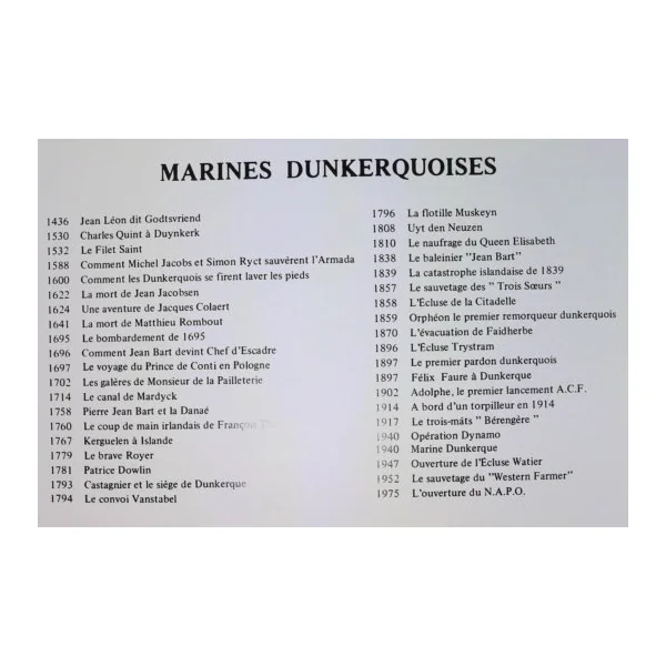 Marines dunkerquoises 1878-1978,