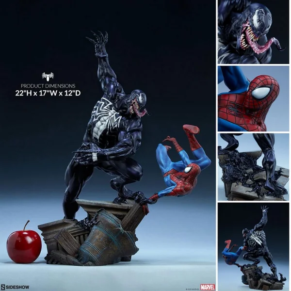 MARVEL Diorama Spider Man vs Venom Maquette Sideshow