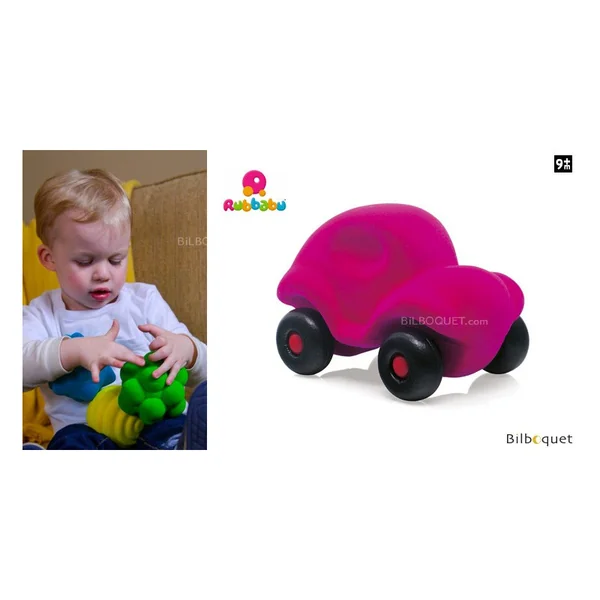 Micro véhicule - Voiture rose - Rubbabu