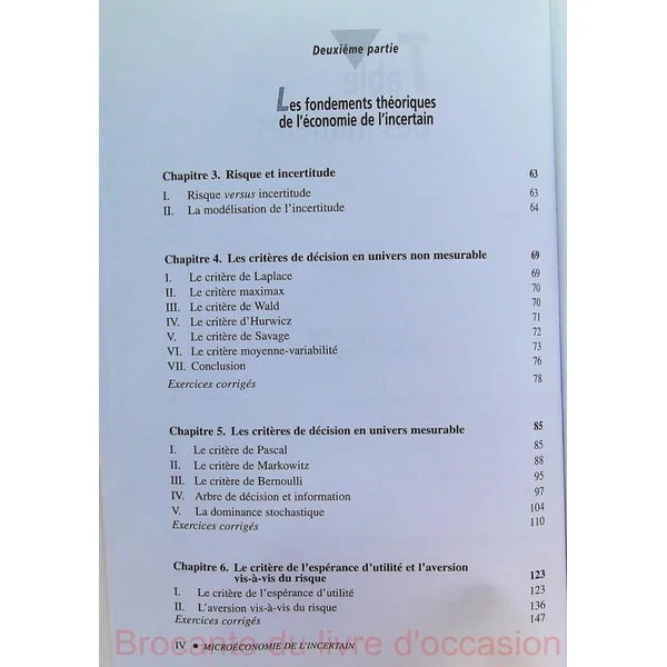 Microéconomie de l'incertain