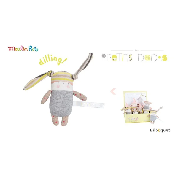 Mini Hochet lapin Nin-Nin - Les Petits Dodos - Moulin Roty