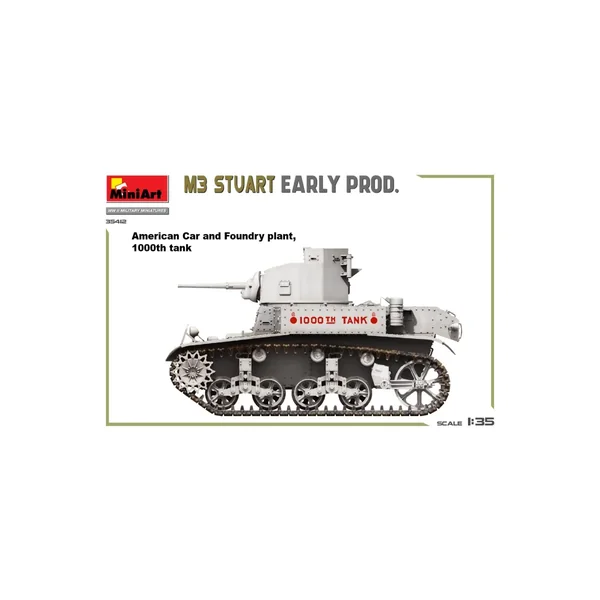 MINIART 35412 MAQUETTE M3 STUART EARLY PROD. 1/35