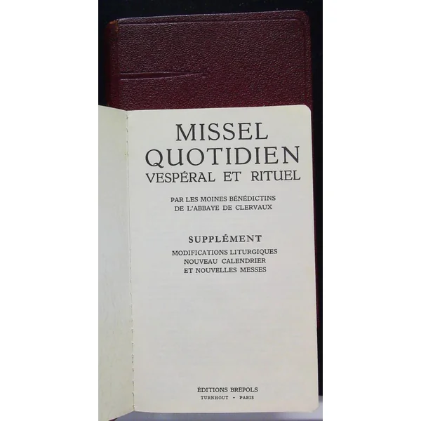 Missel Quotidien Vesperal