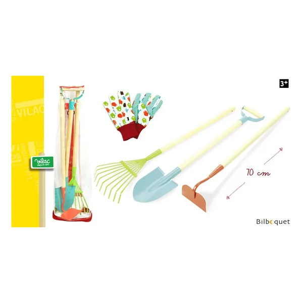 Mon grand set de jardinage - 3 outils et gants