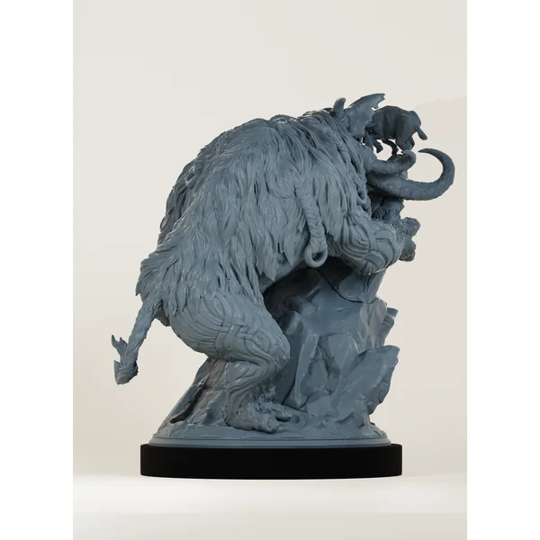 Monstre géant cornu de givre