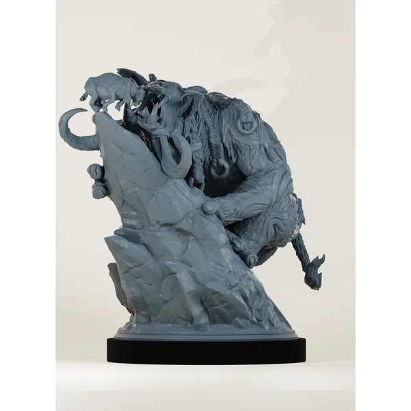 Monstre géant cornu de givre