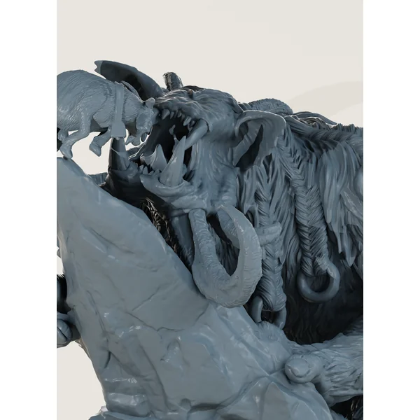 Monstre géant cornu de givre