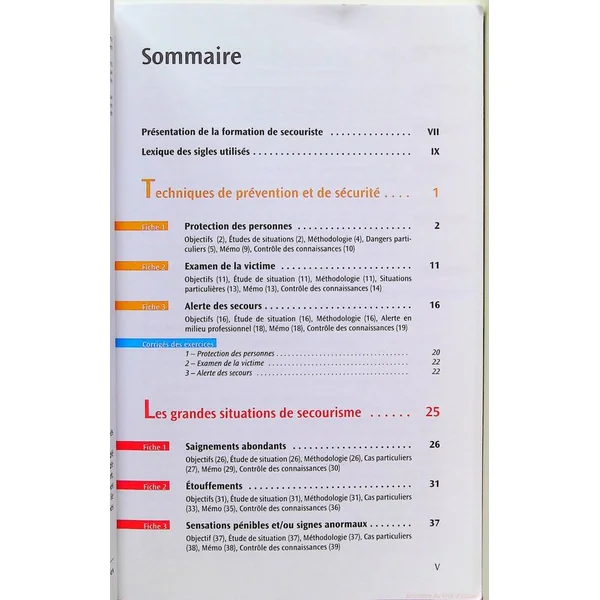 Mémo-fiches de secourisme PSC1-SST