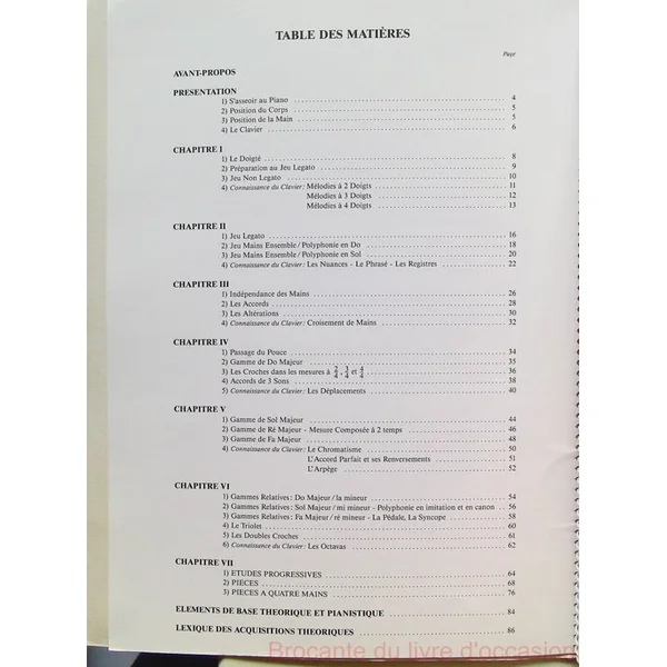 Méthode de piano débutants