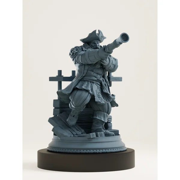 Nain pirate avec mousquet