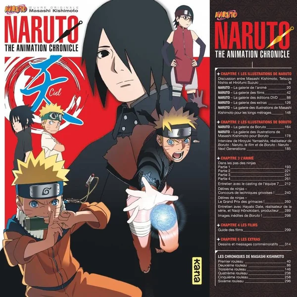 NARUTO art book Naruto The Animation Chronicle Kana