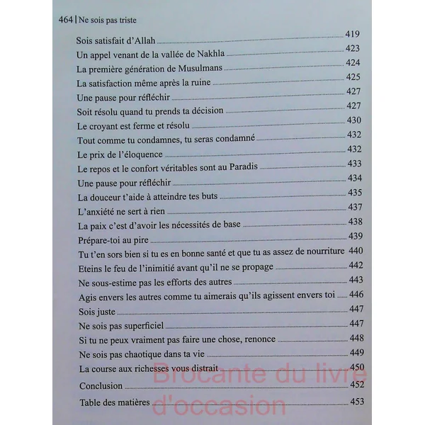 Ne sois pas triste-