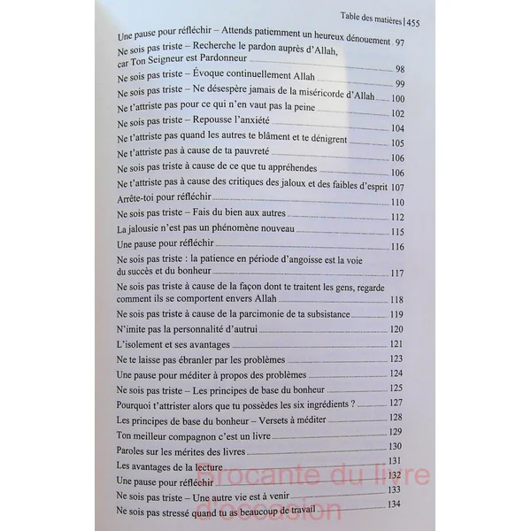 Ne sois pas triste-