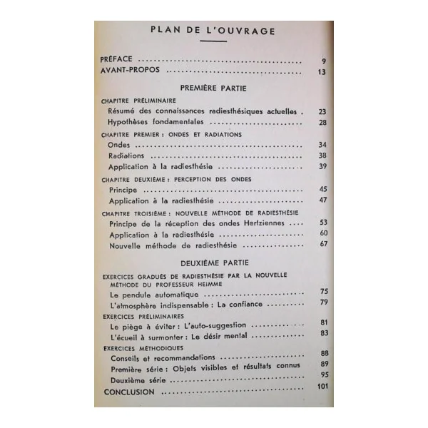nouvelle méthode de radiesthésie