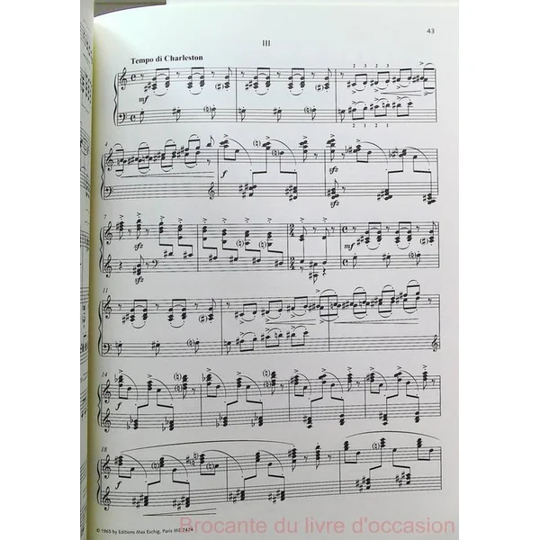 Oeuvres choisies pour piano (Partition) Bohuslav Martinu