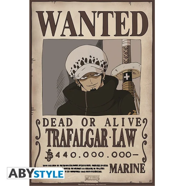 One Piece - Affiche Wanted de Trafalgar Law