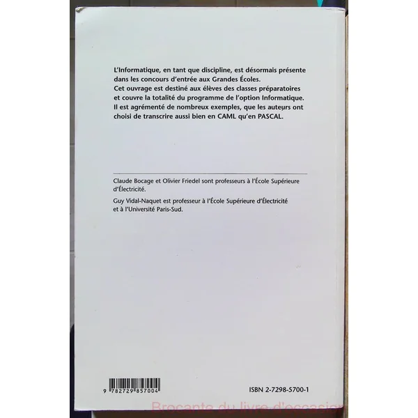 Option informatique en classes prépas (MPSI MP)
