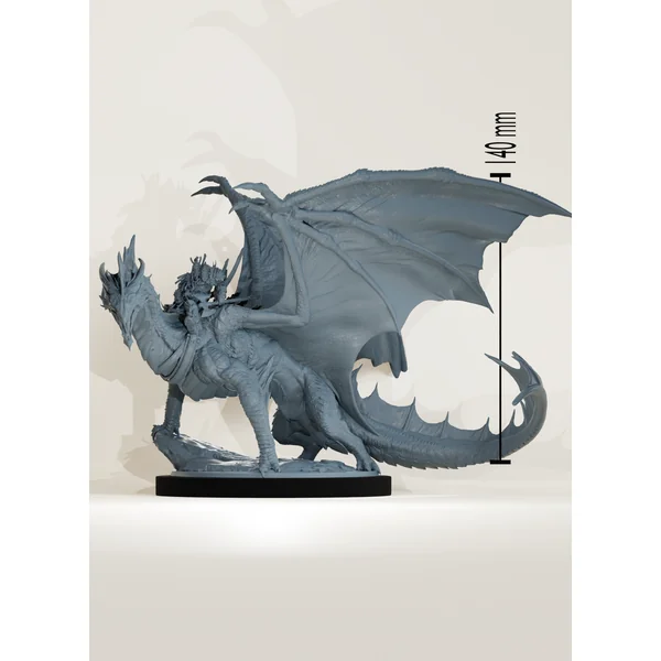 Orc sur dragon d'argent