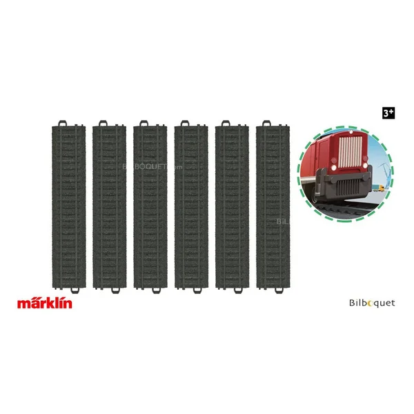 Pack de 6 rails droits - Elément de voie droit