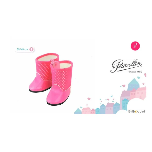 Paire de bottes roses pour poupée de 39 à 48cm
