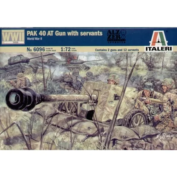 PAK 40 Canon antichar allemand avec servants