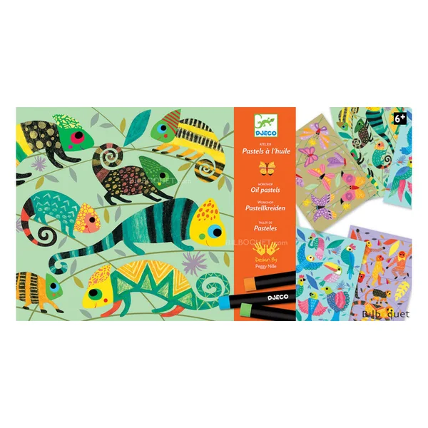 Pastels à l'huile - Jungle colorée 6-11ans