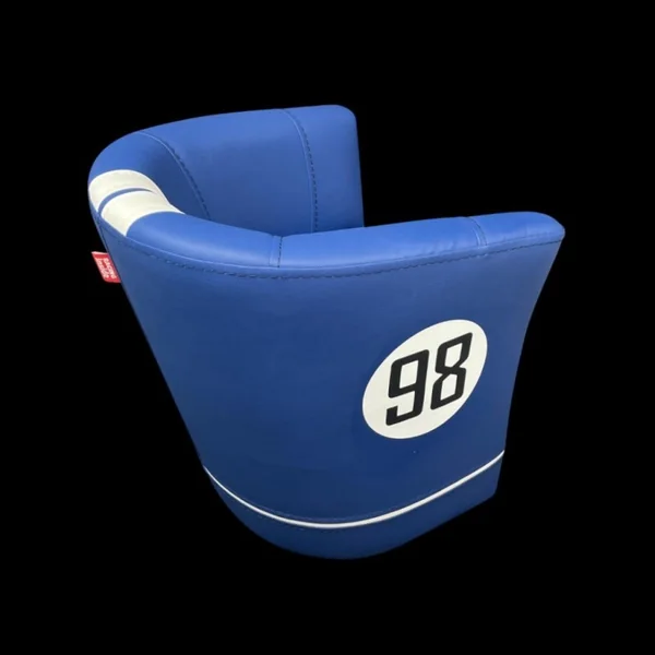 Petit Fauteuil cabriolet Racing Inside pour enfants n° 98 Cobra racing bleu / blanc