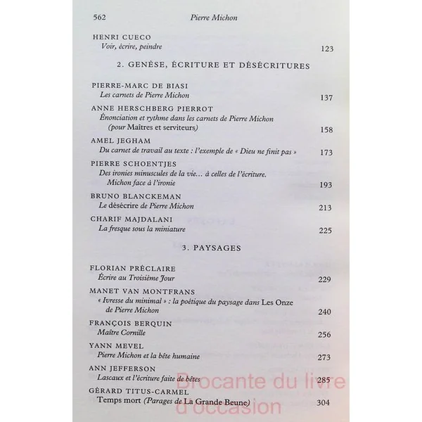 Pierre Michon La Lettre et son ombre