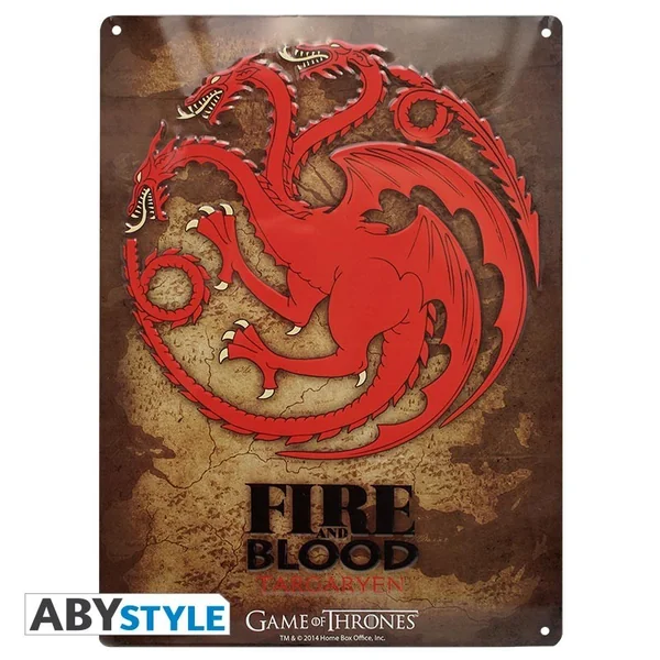 Plaque Métal Targaryen