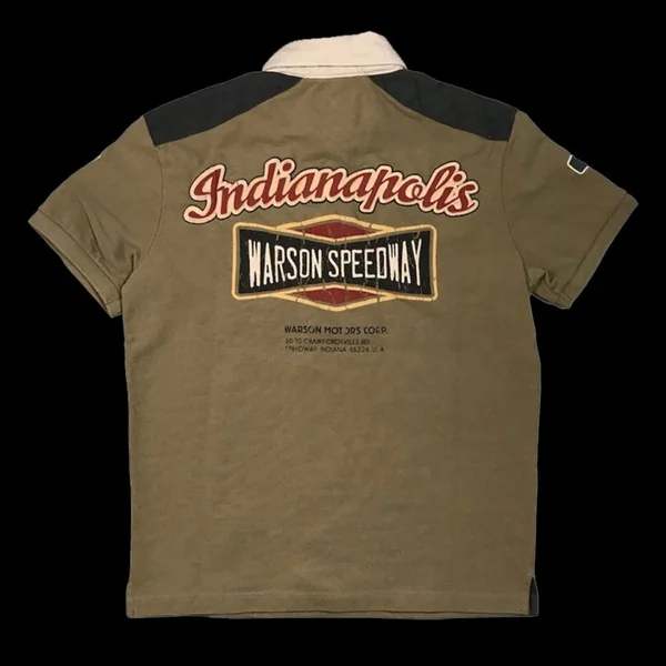 Polo Indianapolis speedway Warson Gris Vert - homme