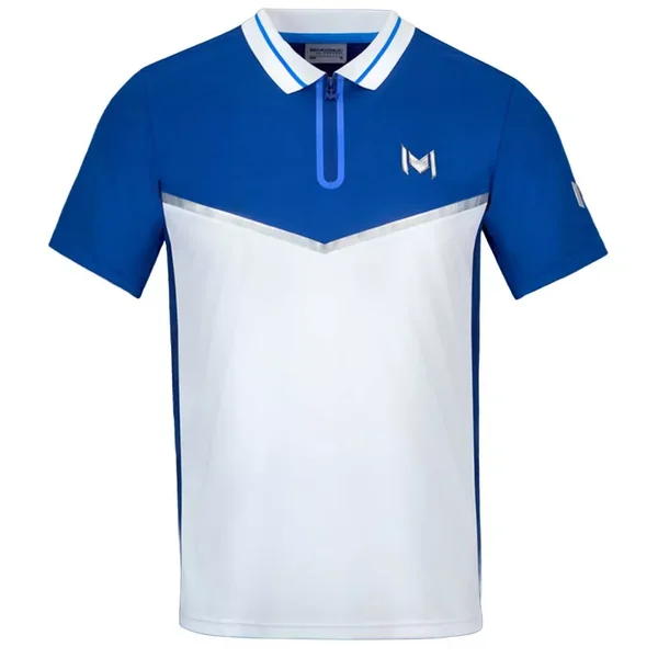 Polo Mouratoglou Match Melbourne Blanc / Bleu