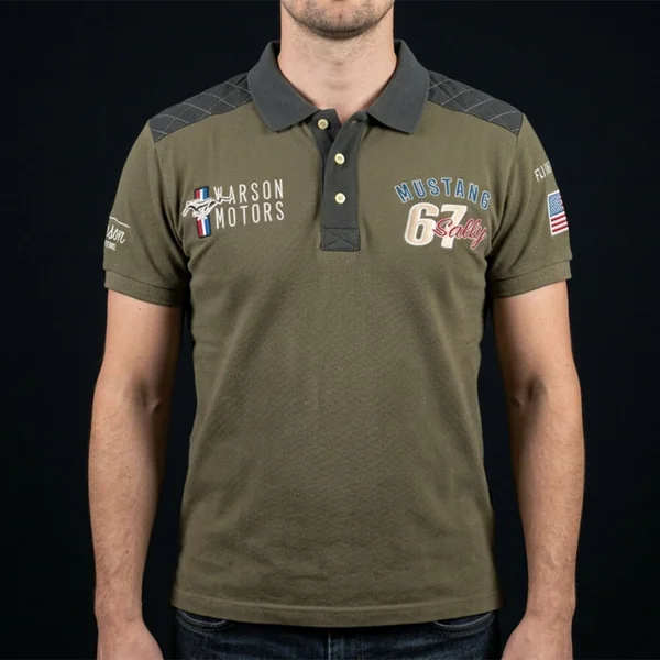 Polo Mustang Sally 67 Vert Kaki - Homme
