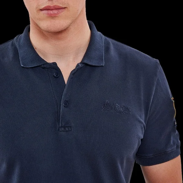 Polo Steve McQueen US Star & Stripes Bleu marine - homme