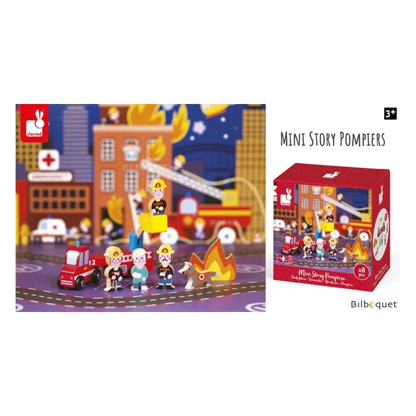 Pompiers - Mini Story - 8 personnages et accessoires