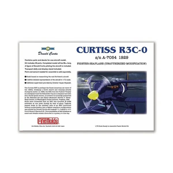 Porco Rosso Curtiss R3C-0 Maquette Echelle 1/72