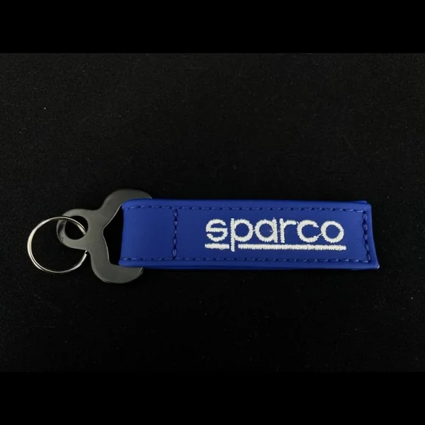 Porte clé Sparco Martini Racing cuir bleu 099070MRAZ