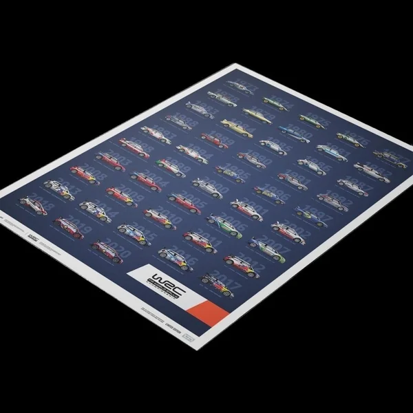 Poster WRC Champions Constructeurs 1973 - 2020 Édition Limitée