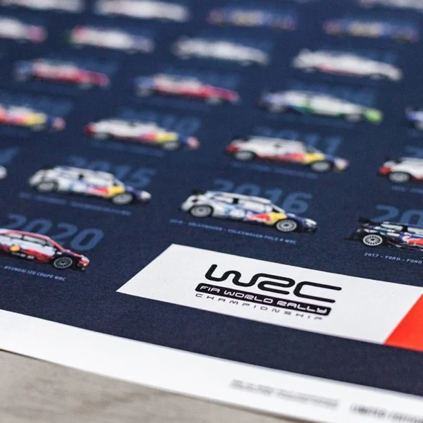 Poster WRC Champions Constructeurs 1973 - 2020 Édition Limitée