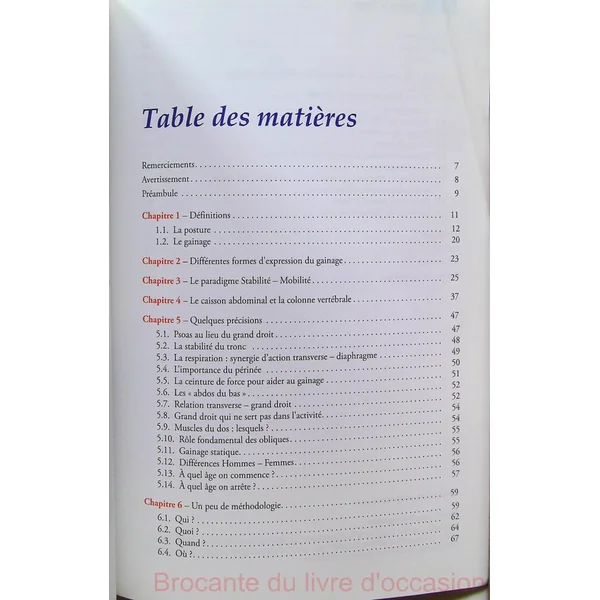 Posture et gainage - Santé et performance